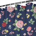 thumbnail image 3 of Pioneer Flower Floral Print Pattern Shower Curtain 84"x72", Bathroom Decorative Shower Curtain Set with 12 Hooks, Waterproof Washable, 3 of 6