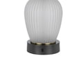 thumbnail image 4 of Wenu 29 Inch Table Lamp, Accent Frosted Glass Base, White Fabric Shade, 4 of 7