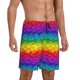 thumbnail image 2 of Fotbe Bright Rainbow Pantalones Cortos de Pijama para Hombre, Ropa de Dormir, Pantalones de Pijama Cortos para Hombre-3X-Large, 2 of 6