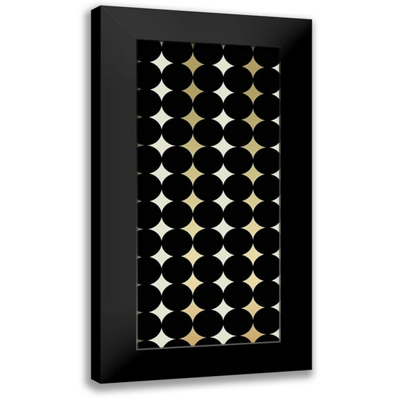 Allen, Candace 8x14 Black Modern Framed Museum Art Print Titled - Geo Black and Gold 3