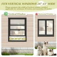 thumbnail image 3 of Haverchair Cat Window Boxs, Catio Outdoor Cats Enclosure with Bug Proof Wire Mesh Fit Double Hung Frame 26" to 43" Wide, Window Perch w/Waterproof Clear Roof for Sunbathing Napping Overlooking, Black, 3 of 11
