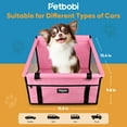 Petbobi Portable Dog Car Booster Seat with Safety Strap, Breathable Bag