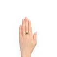 thumbnail image 2 of RYLOS Rings for Women 14K Gold Plated Silver Swirl Ring with 7X5MM Oval Gemstone &  Diamond Ring September Sapphire Jewelry Size 6, 2 of 7