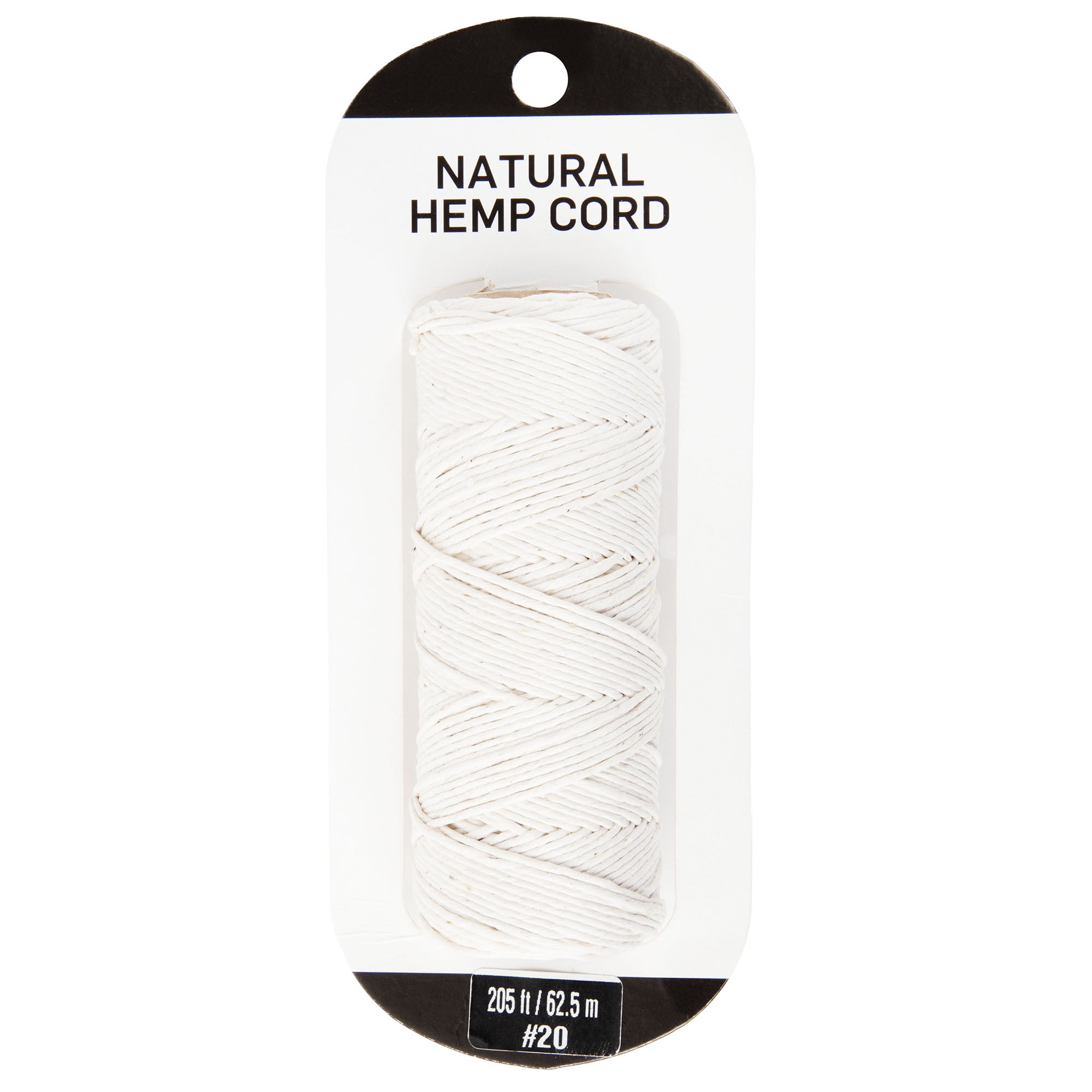 Cousin DIY 20lb White Hemp Twine, Crafting or Jewelry Making, 205 ft Roll
