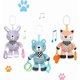 thumbnail image 1 of AIPIUBIUO QI Baby Hanging Toy Set,Cartoon Animal Stuffed Rattle Bell Carseat Toys,Crib Car Seat Travel Stroller Soft Plush Toys with Wind Chimes, Bear, 1 of 4