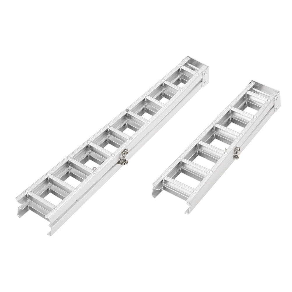 DEEPCRAFF Two Step Ladder for Diorama Scenery Silver ABS Climbing 1Pcs