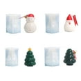 thumbnail image 2 of Christmas Tree Silicone Mold Santa Clause Candle Mold for Making Candle Soap Plaster Christmas Decorations Chocolate, 2 of 16
