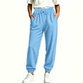 thumbnail image 6 of Teen Girls Waffle Knit Sweatpants High Waisted Lounge Pants with Pockets Drawstring Elastic Cuff Comfortable Loose Joggers for Casual Sleepwear, 6 of 8
