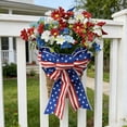 thumbnail image 4 of Décorations du Memorial Day pour l'Extérieur - Grand Ruban Patriotique à Rayures et Étoiles pour le 4 Juillet, Couronne, Nœud pour Porte d'Entrée - Nœuds Rouges, Blancs et Bleus pour Cime d'Arbre, Déco Intérieure, Fête des Anciens Combattants, 250e Anniversaire, 4 of 6