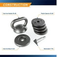 thumbnail image 3 of Kettlebell Apex APKB-5009 ajustable de 9 a 23 kg de hierro fundido, 3 of 7