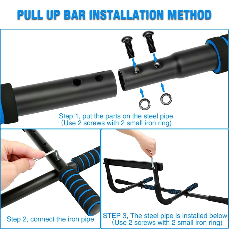 SGODDE Pull Up Bar for Doorway No Screw Portable Doorframe Chin Up Bar Home Gym Exercise Equipment for Home Workouts