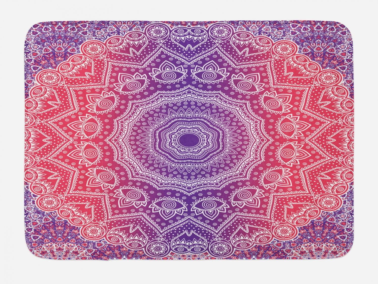 Mandala Dragon Hippie Non-Slip Bathroom Decor Carpet Bath Mat Rug Carpet 24x16" 