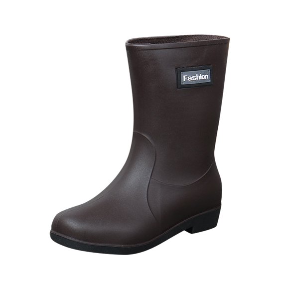 YUEHUA Womens Rain Boots, Waterproof Rain Boots with Cotton Inside, Outdoor Rubber Water Shoes, Womens Rain Boots Mid Calf, Anti- Shoes, Outdoor Garden Shoes