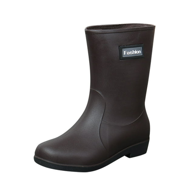Bottes de Pluie Courtes pour Femmes, Bottines de Jardin en Caoutchouc