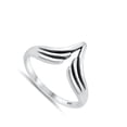 thumbnail image 4 of Unique Inverted Wing Chevron Ring .925 Sterling Silver Band Jewelry Female Male Unisex Size 5, 4 of 4