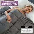 thumbnail image 6 of Calming Comfort Weighted Blanket, 15 lbs, 50" W x 75" L, Grey, 6 of 6