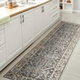 thumbnail image 5 of JONATHAN Y WASHABLE 2 x 8 Runner Rug, Brandy Rustic Border - Dark Gray/Cream, WSH321A-28, 5 of 10