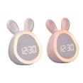 thumbnail image 3 of Inteprter Reloj despertador para niños, relojes digitales electrónicos para niños con luz nocturna, música, cabecera, despertador, Decoración del hogar Rosa, 3 of 6