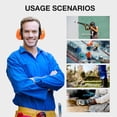 thumbnail image 6 of LYSIAN Foldable Hearing Protection Earmuffs, 31dB SNR Noise Reduction, Adjustable Adult Ear Muffs for Shooting, Workshop, Mowing & Loud Events, One Size, Fluorescent Orange, 6 of 8