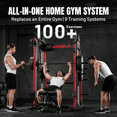thumbnail image 4 of Mikolo M11 Smith Machine with Aluminum Pulleys, 2200lbs Squat Rack with LAT-Pull Down System & Cable Crossover Machine, Training Equipment with Leg Hold-Down Attachment, 4 of 10