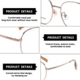 thumbnail image 3 of Gafas retro, gafas de moda redondas con marco de metal transparente, gafas unisex grandes de círculo vintage, 54 mm, 3 of 7
