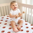 thumbnail image 4 of Sweet Jojo Designs Football Brown White and Green Fitted Crib Sheets 2 Piece Set, 4 of 6
