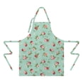 thumbnail image 2 of Pioneer Flower Floral Print Pattern Apron for Women and Men, Cotton Linen Waterproof with Pockets, Adjustable, 33x27 Inch for Kitchen, Gardening, BBQ, Salon, 2 of 6