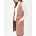 thumbnail image 2 of Chaleco tejido con botones color Rosa AMAD Casual para mujer Talla S, 2 of 5