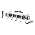 thumbnail image 3 of Birdeem Wall Mounted Broom Holder and Mop Organizer, Adjustable Tool Organizer with 4 Clips 5 Hooks, Space Saving Heavy Duty Rack for Kitchen Laundry Garage, 3 of 8