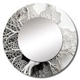 thumbnail image 2 of Designart "Monochromatic Underwater Corals" Coral Round Mirror Wall Decor Coastal - Large White Round Office Mirror - Round Mirror - 29" x 29", 2 of 6