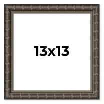 13x13 Frame Black Bamboo Solid Wood Picture Frame Width 1.5 Inches | Interior Frame Depth 0.5