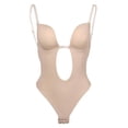 thumbnail image 3 of Fajas Mujeres Body Shaper Bra Color Sólido Ahueca Hacia Fuera Sexy Body Sin Espalda Traje Diario Kuymtek Beige T XL para Mujer, 3 of 7