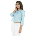 thumbnail image 3 of Bimba Womens 3/4th Sleeve Short Top Sweetheart Neck Top Printed Summer Blouse, 3 of 7