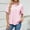 Pink, variant on Hot days, bold styles. Olyvenn Button Down Shirts for Women Collared Casual Solid Short Sleeve Blouse Loose Fit Dressy Lapel V-Neck Tops with Chest Pocket Pink L