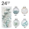 thumbnail image 2 of SHENGXINY Christmas Ball Ornaments 24pc 24PC 6cm Mint Green Painted PET Transparent Ball Christmas Ball Sets Clearance, 2 of 9