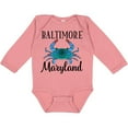 thumbnail image 3 of Inktastic Baltimore Maryland Vacation Blue Crab Boys or Girls Long Sleeve Baby Bodysuit, 3 of 5