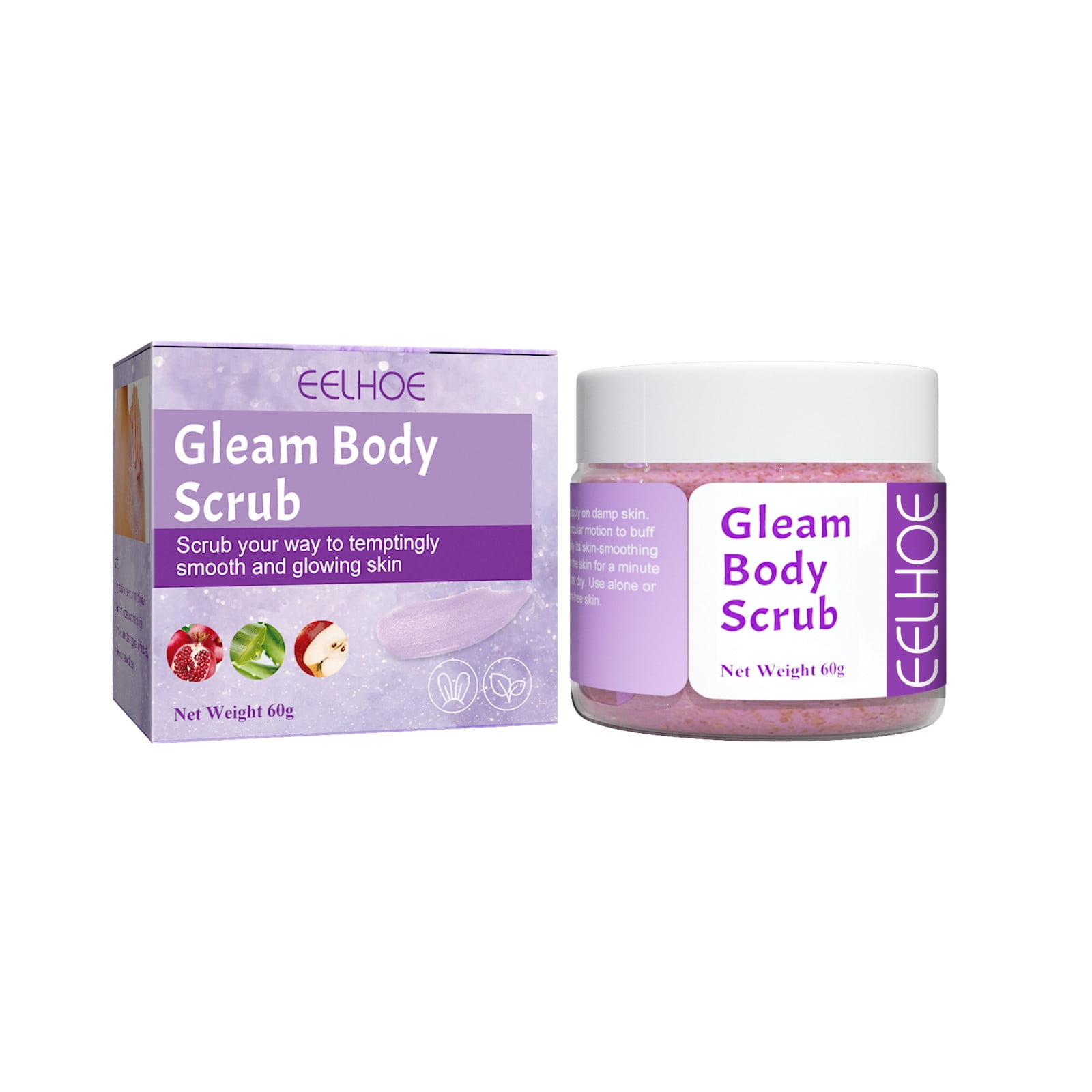 Gleam Body Scrub，Hair Removal Exfoliating Scrub，Cleans And Removes Dead