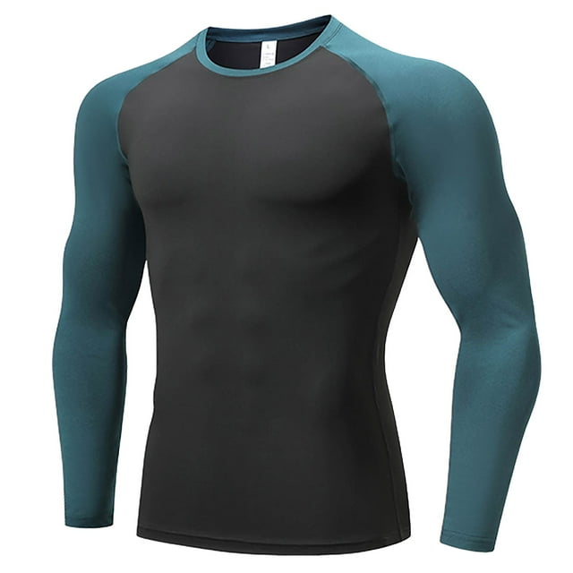 CHGBMOK Shirt T - Homme Manches Longues Coton Doux Col Rond Mode Classique Décontracté T-Shirt, Tailles P-2TG