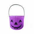 thumbnail image 4 of Hvmvliv Halloween Pumpkin Bucket 7in Halloween Pumpkin Bucket Small Plastic Bucket for Kids Pumpkin Bucket Halloween Candy Bucket Halloween Pumpkin Basket Suitable for Halloween Decoration Purple, 4 of 6