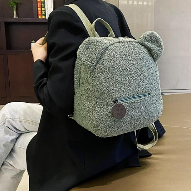 Mochilas De Compras De Viaje Para Ninas Y Ninos Mochila De Lana De Cordero Para Mujer Bolsos De Hombro De Felpa Con Forma De Oso Para Viajes Diarios Guardurnaity AP006670 02 Walmart