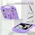 thumbnail image 5 of Case for iPad 6th /iPad 5th Generation/iPad 9.7 Inch (2018/2017)/iPad Air 2 & Air 9.7 Inch (2014/2013),Cute Kids Kawaii Cover 3D Cartoon Handle & Stand Soft Silicone Shockproof Case,Lightpurple, 5 of 8