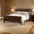 thumbnail image 6 of Ryla Queen Size Bed- Sleigh Panel Headboard- Dark Cherry Brown Solid Wood, 6 of 6