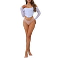 thumbnail image 2 of INSPIRE CHIC Women's Low-Waisted Briefs Invisible Soft Bikinis Breathable Underwaer M Beige, 2 of 5