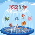 thumbnail image 4 of JoyX Outdoor Water Toys, Backyard Toys for Kids, Lawn Fun Splash 68" Mat for Child, Outdoor Summer Splash Mat with for Pool Wading Pool &  Inflatable Water Summer Toys, 4 of 8