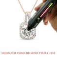 thumbnail image 7 of 1.90 Carat 8MM Round Cut Lab Created Moissanite Diamond Halo Pendant Necklace In 14K Solid Rose Gold Jewelry For Women With 18" Chain (G-H Color, VVS1 Clarity, 1.90 Cttw), 7 of 7