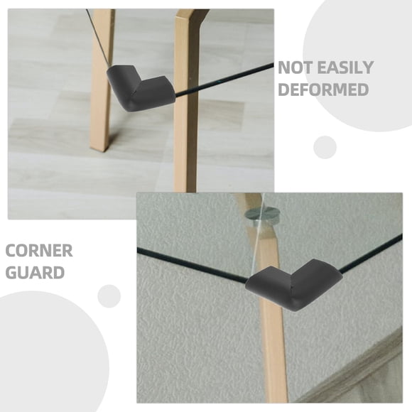 CRAFTHROU 20Ud Protectores De Esquinas Para Marcos Y Muebles Negro Amortiguador Y Duradero