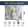 thumbnail image 6 of White Daisy Flower Kitchen Window Curtains 2 Panels 27.5W x 39H Rod Pocket Floral Plant Vase Aesthetic Art Small Short Door Decor Bathroom Drapery Treatment, 6 of 6