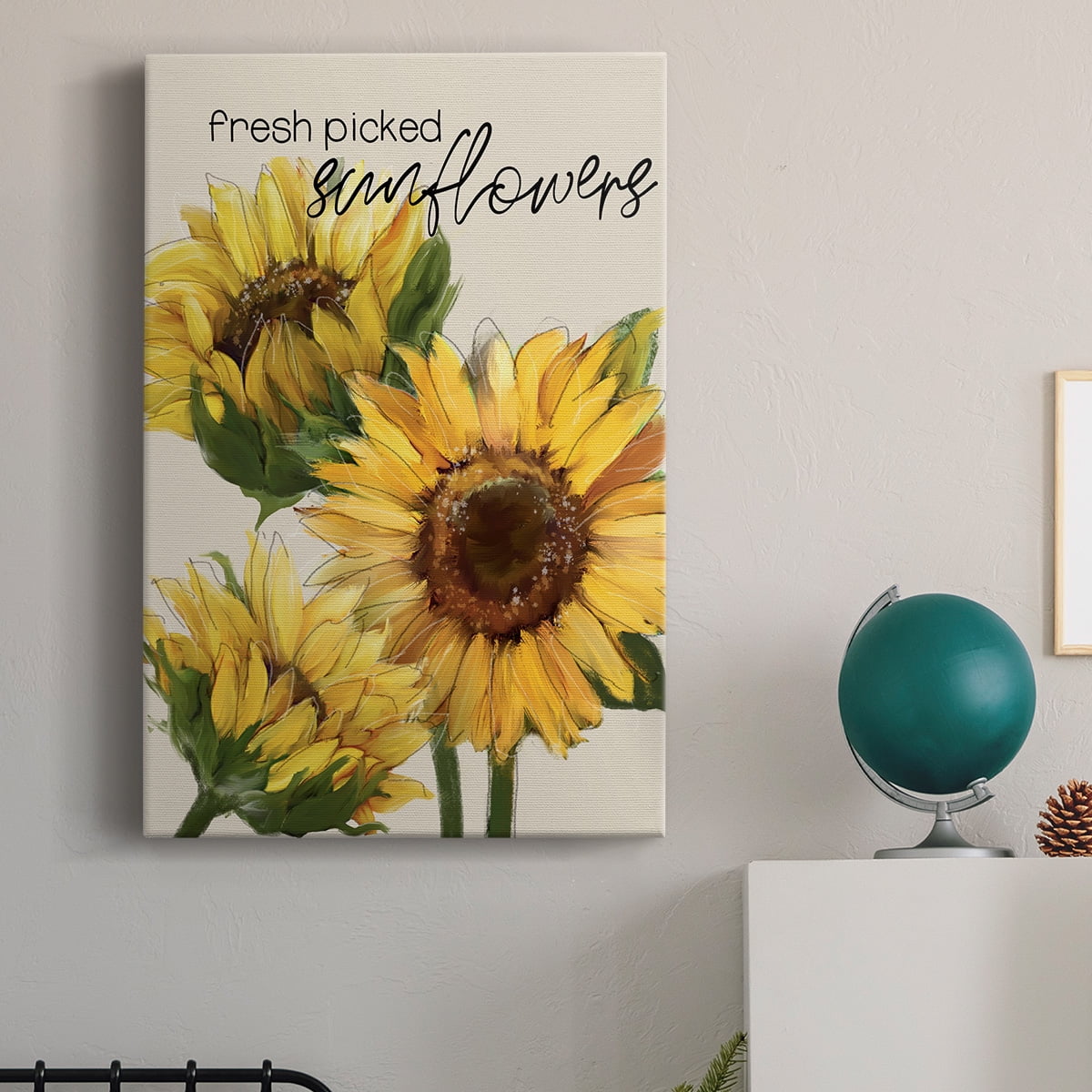 Fresh Picked Sunflowers Premium Gallery Wrapped Canvas - Ready to Hang