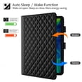thumbnail image 2 of for iPad Air 13 inch (2025 M3/2024 M2) Case, Rhombus Pattern Multiple Viewing Angles Stand Slim Folio Cover (Black), 2 of 7
