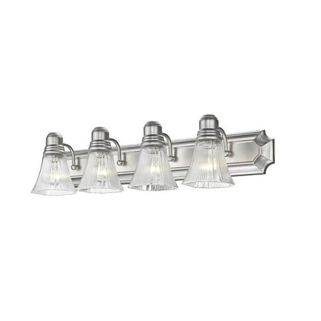 broumy 4 - light / 3 - light satin nickel vanity light 4 - light 25 to 36 inches